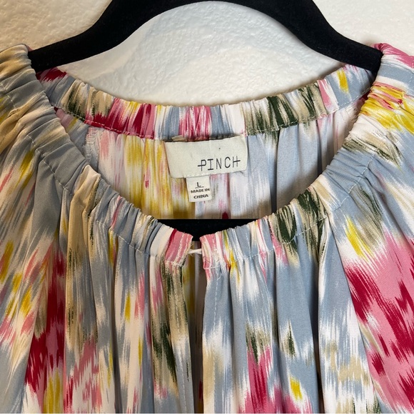 Pinch Multicolor Watercolor Floral Midi Dress Size Large - Picture 2 of 10